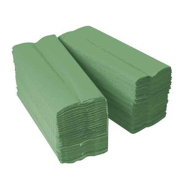 Hand Towels C-Fold 1-Ply Green 23 x 31cm 200 Sheets 15pk