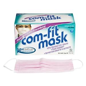 Com Fit Face Mask Fluid Res Loop IIR Pink 50pk