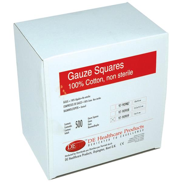 DEHP Gauze Square 15 x 15cm 500pk