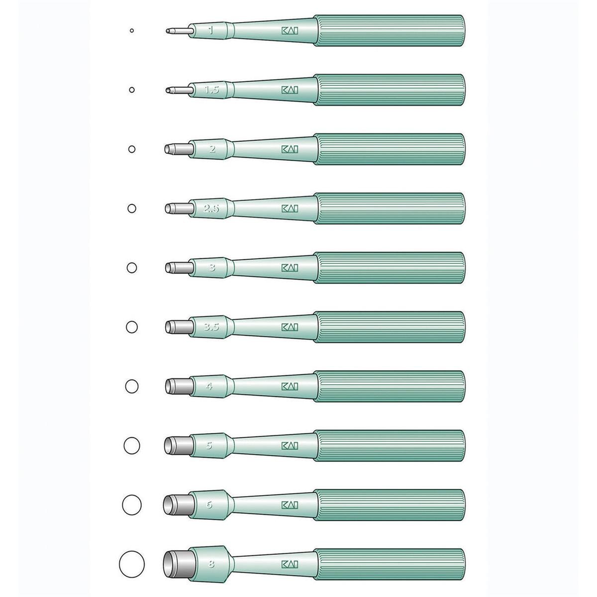 KAI Disposable Biopsy Punch 4mm 20pk