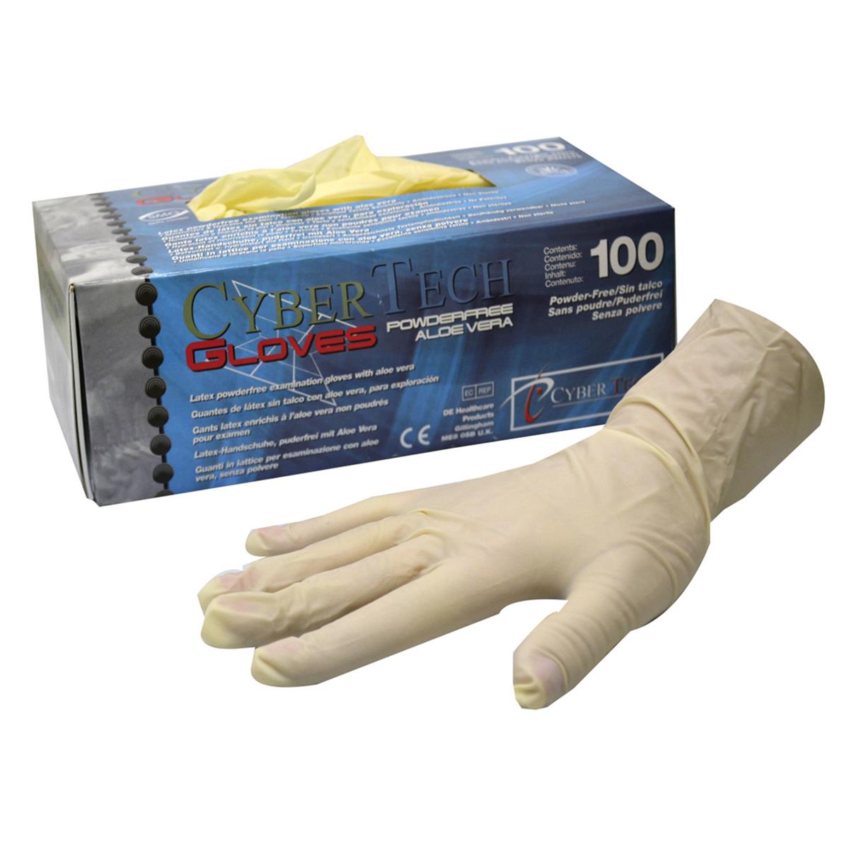 Cyber Gloves Latex Powder-Free Aloe X-Large 100pk