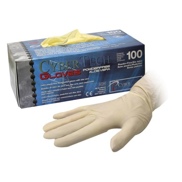 Cyber Gloves Latex Powder-Free Aloe Small 100pk