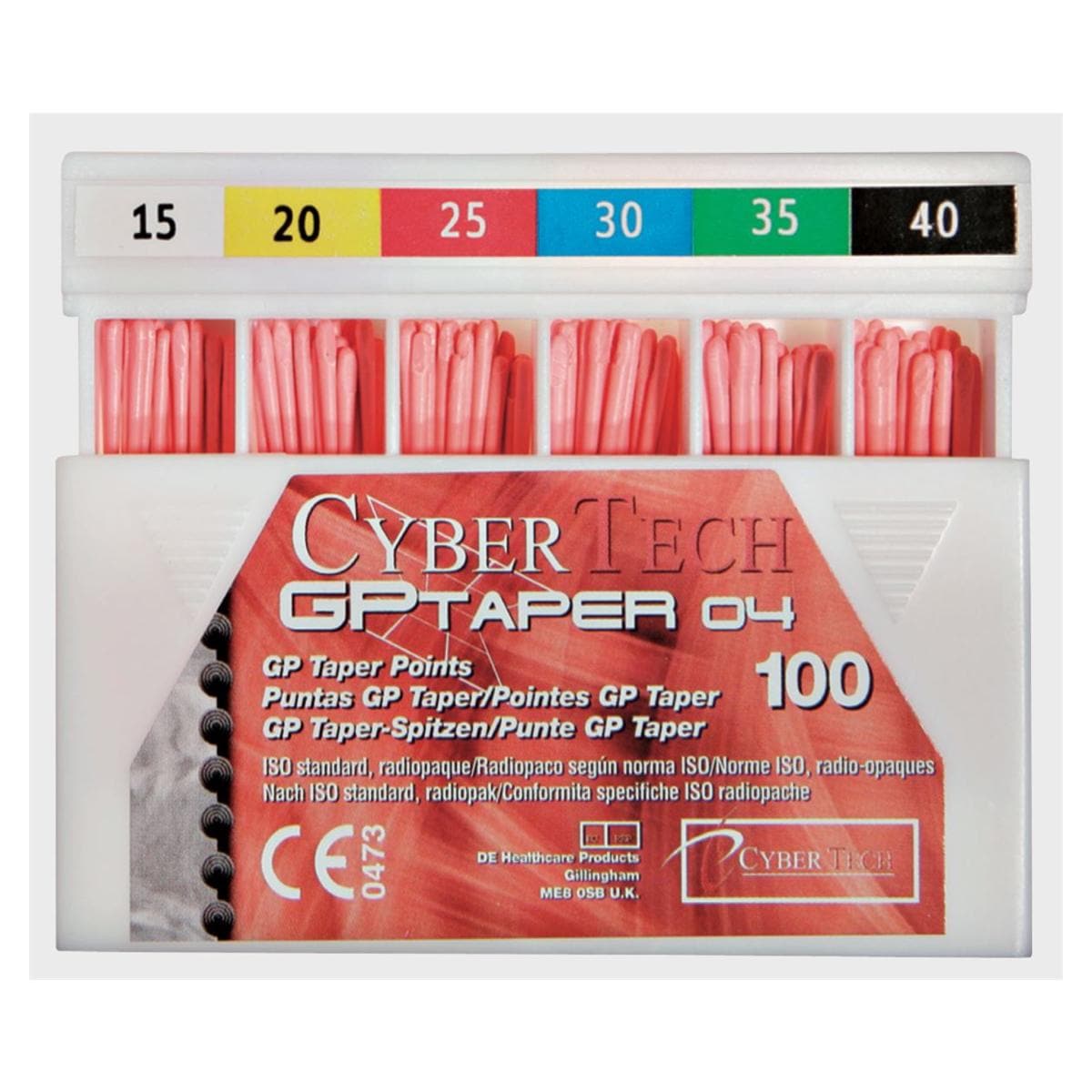 Cyber Taper Gutta Percha 0.04 Sizes 15-40 Assorted 100pk