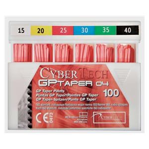 Cyber Taper Gutta Percha 0.04 Sizes 15-40 Assorted 100pk