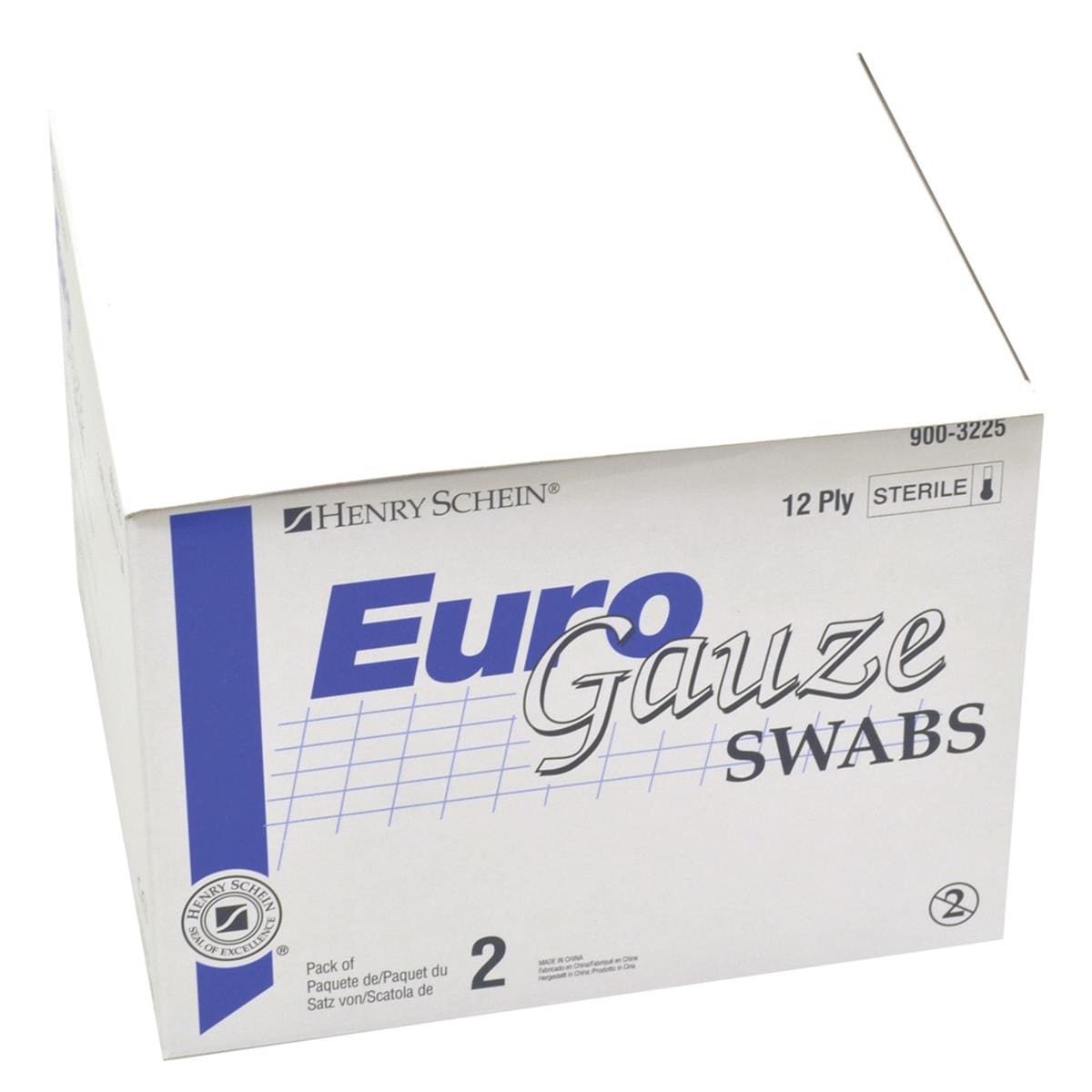 HS EuroGauze Swabs Sterile 12-ply 10 x 10cm (2) 25pk