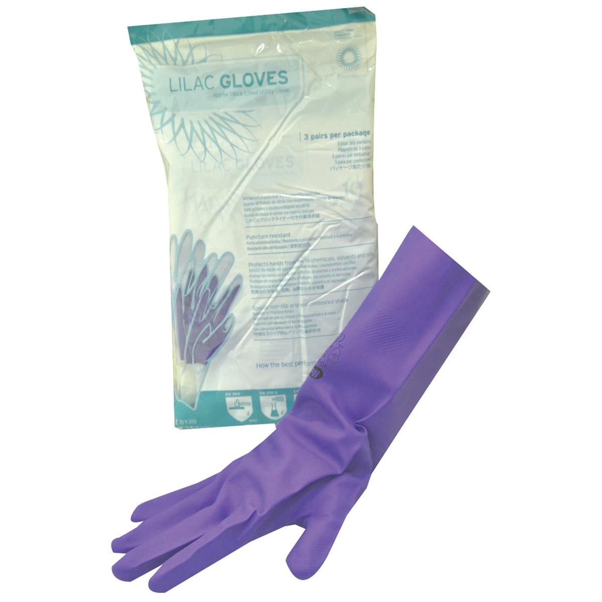 IMS Lilac Nitrile Utility Gloves Small 7 3pk