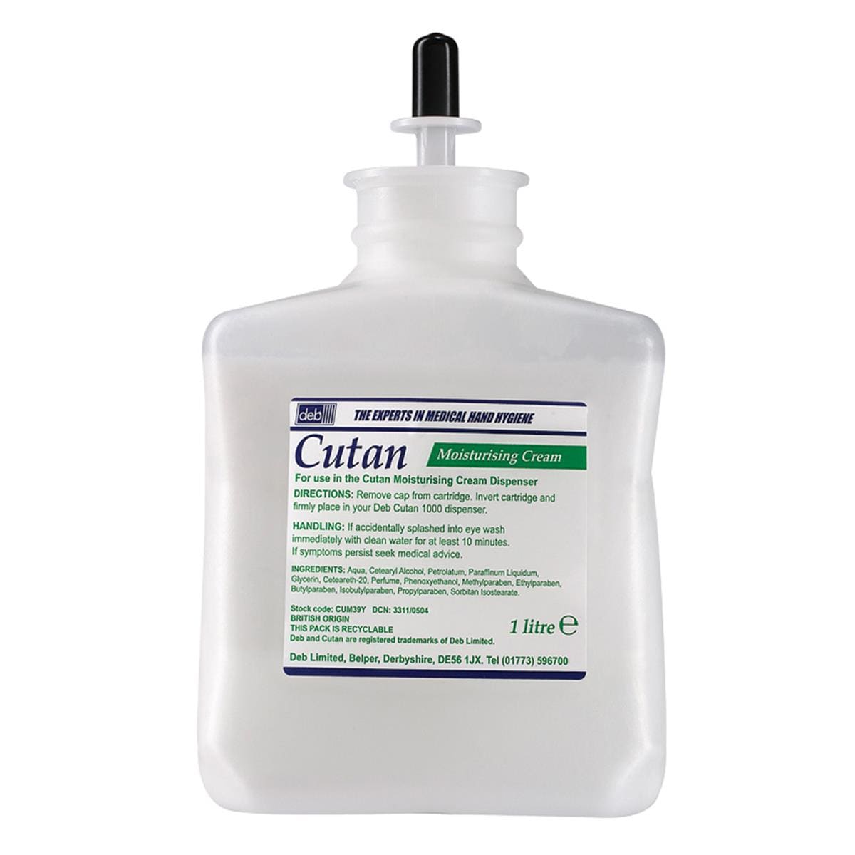 Cutan Moisturising Cream 1L 6pk