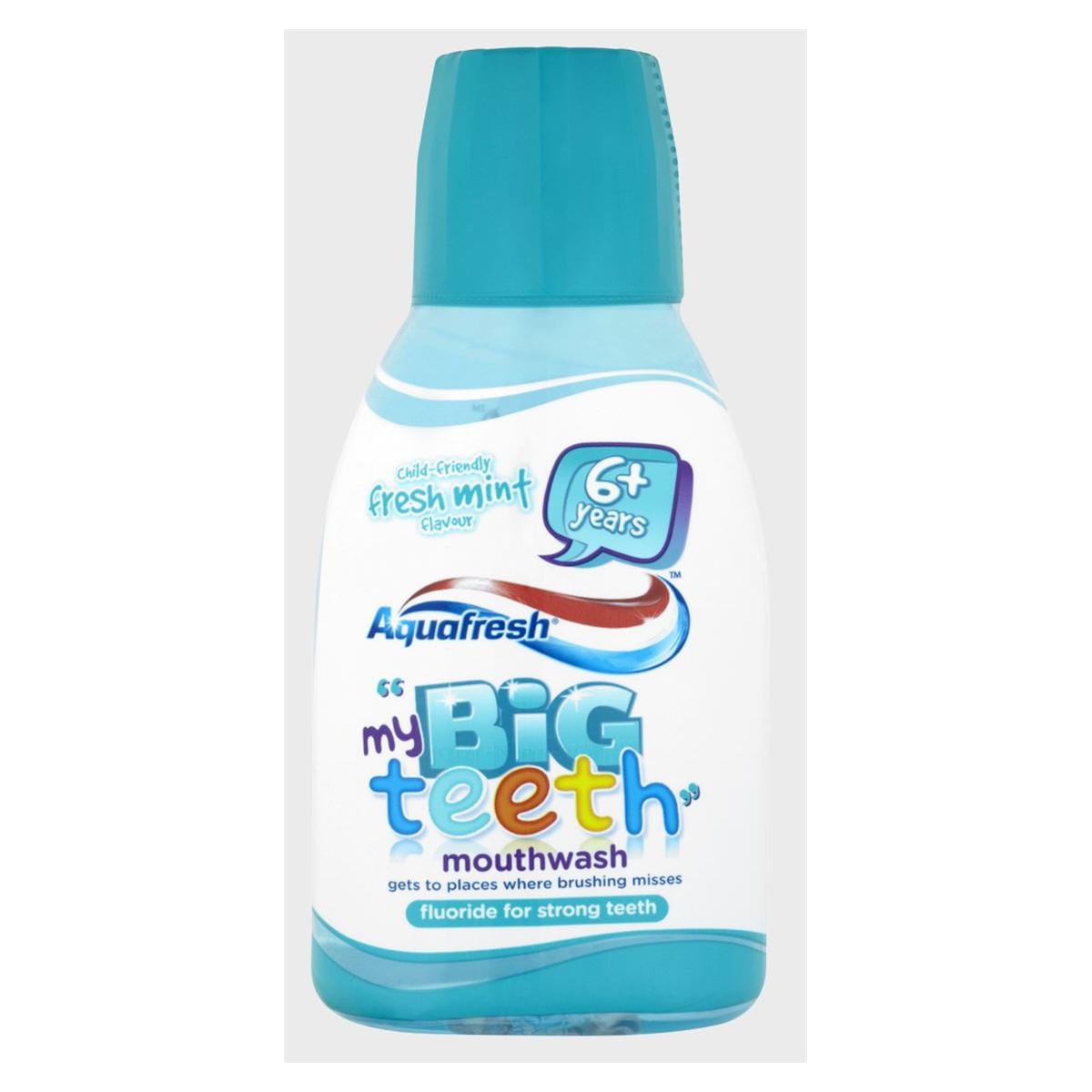 Aquafresh Big Teeth Mouthwash Blue 300ml 6pk