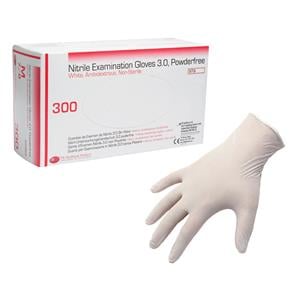 DEHP Gloves Nitrile Exam Powder-Free White Medium 300pk