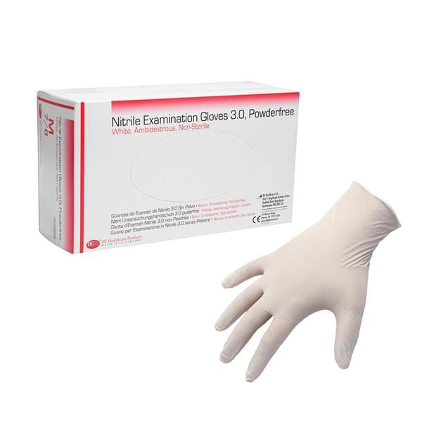 DEHP Gloves Nitrile Exam Powder-Free White X-Large 250pk