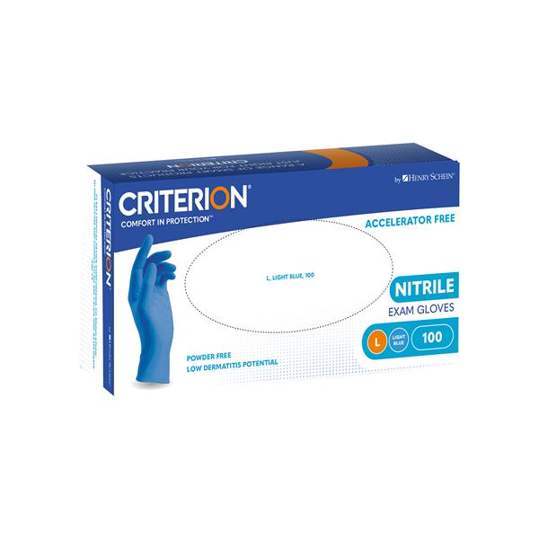 Criterion Gloves Nitrile Accelerator-Free Powder-Free Blue Large 100pk