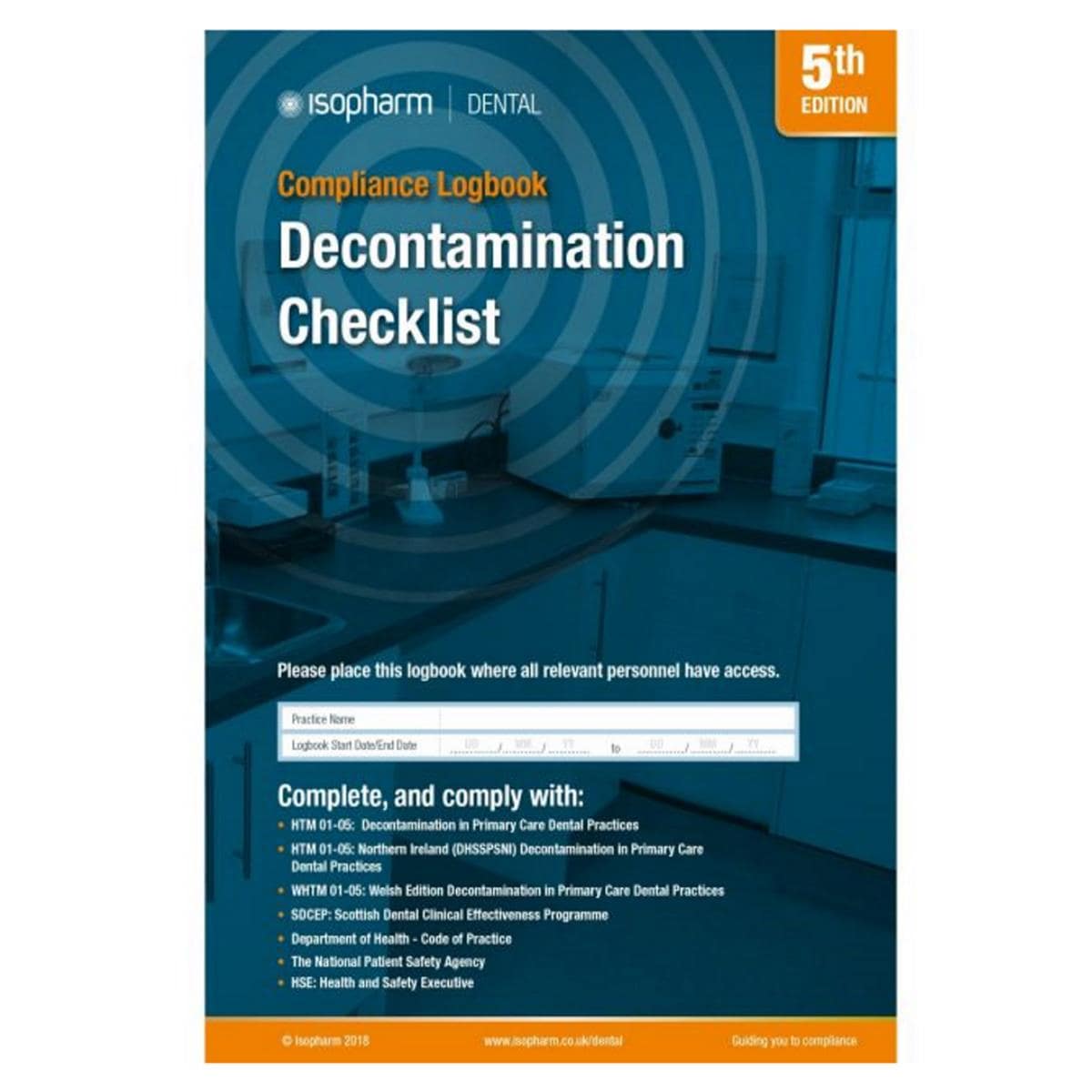 Decontamination Checklist Compliance Logbook